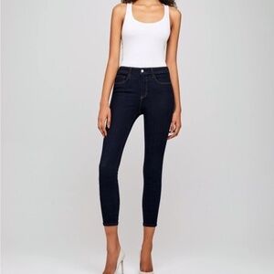 L'Agence Margot High Rise Skinny Jean Midnight SZ 26